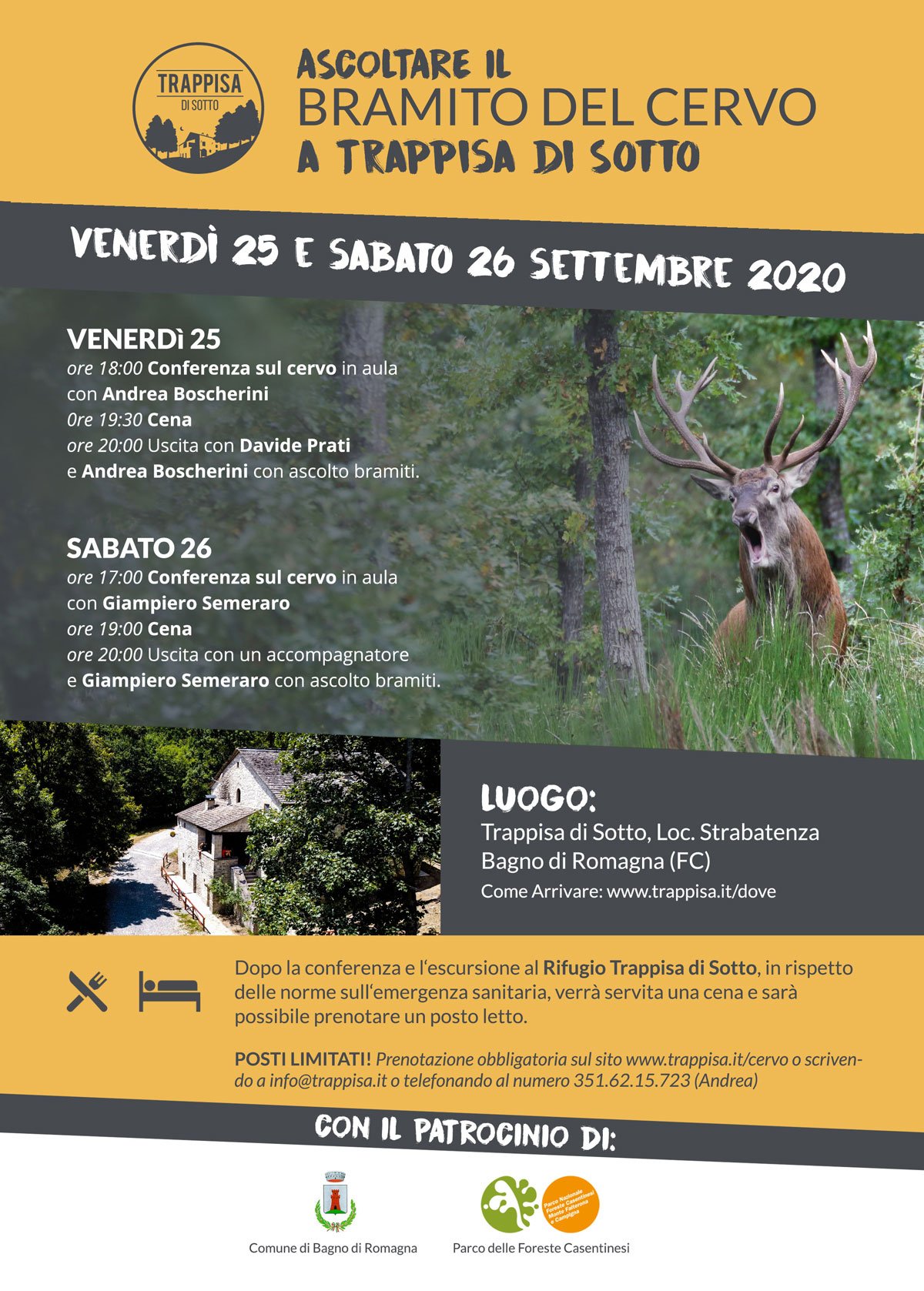 Ascoltare il bramito del cervo a Trappisa