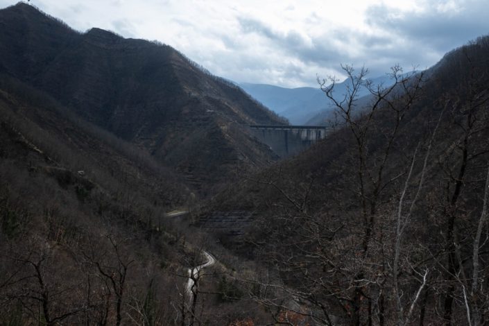 Vista verso la diga
