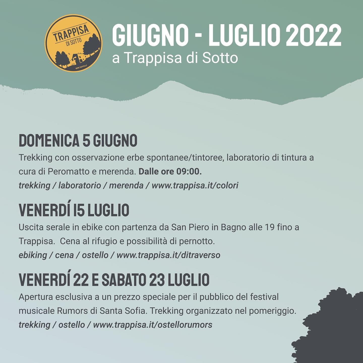 Eventi Giugno-Luglio 2022
